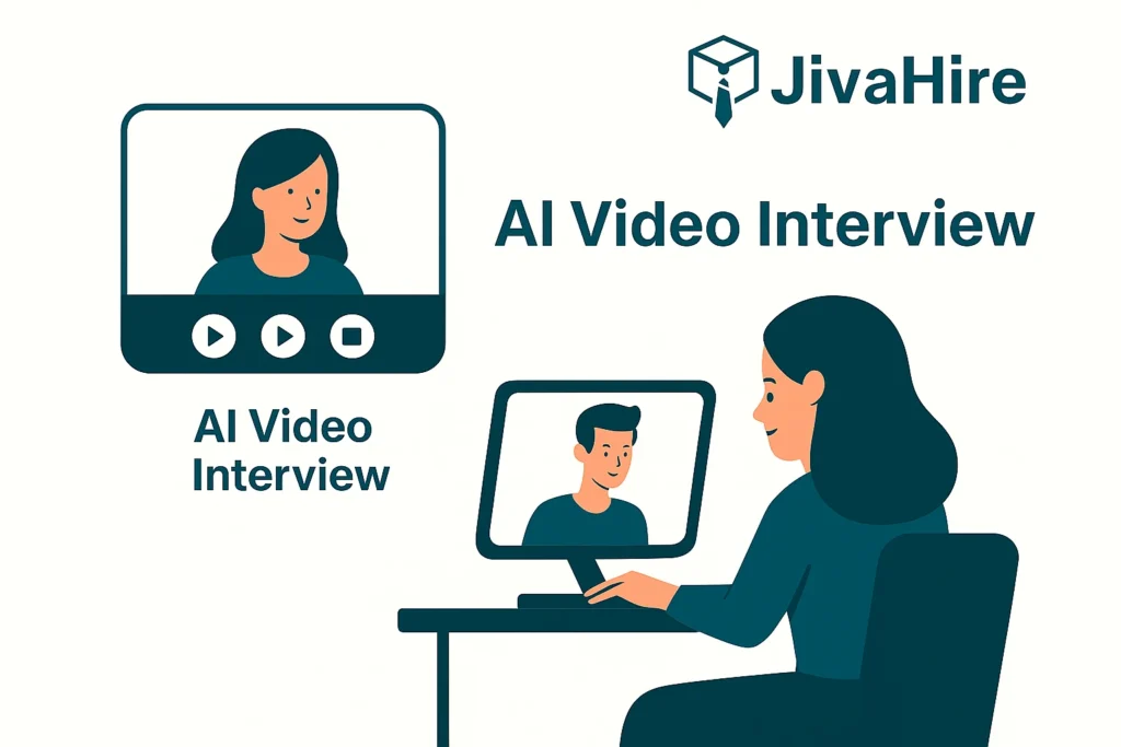 Candidate completing an AI-powered video interview on recruitment software. AI hiring platform, Recruitment software, Hiring solutions, Talent acquisition platform, Recruitment automation tool, End-to-end hiring platform, AI candidate matching, Intelligent resume parsing, AI video screening, AI interview tools, AI-powered recruitment, AI recruitment software, AI hiring solution, Automated interview platform, Video interviewing platform, Automated job descriptions, Candidate assessment tools, Social media recruitment, Digital hiring platform, Streamlined recruitment, Efficient hiring process, Remote hiring solutions, Recruitment technology, HR tech solutions, Resume analysis AI